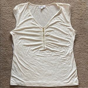 Calvin Klein Cream Sleeveless Top